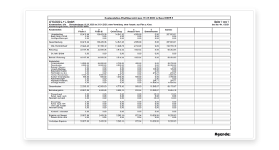 Kostenstellen-Chefübersicht