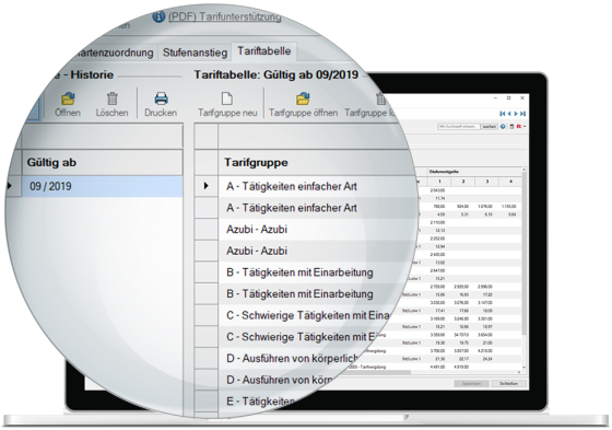 Tarifunterstützung bei der Lohnabrechnung