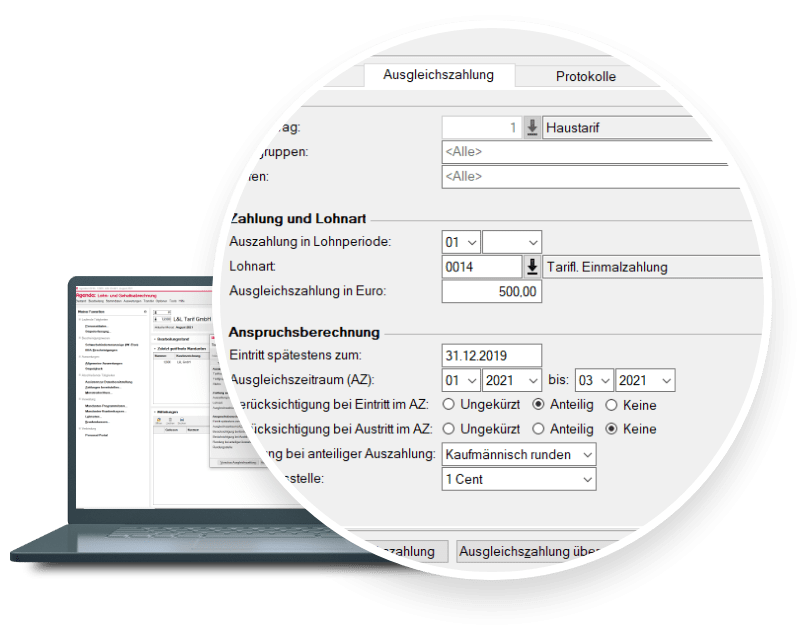 Die Software ermittelt die Ausgleichszahlungen, übernimmt die Prüfung von bestimmten Konstellationen und bei Bedarf auch eine automatische Nachberechnung.