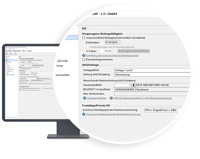 Festlegen der Umlagepflicht und Einstellung der Auszahlung von AAG-Erstattungen in den Programmdaten