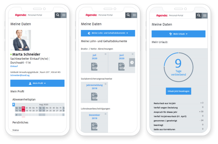 Mobiler Zugriff auf Personal-Portal
