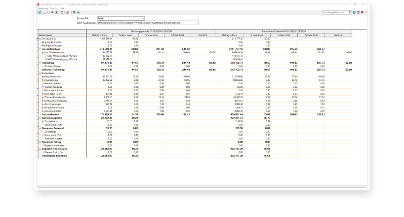 Wertekontrolle Rechnungswesen-Software